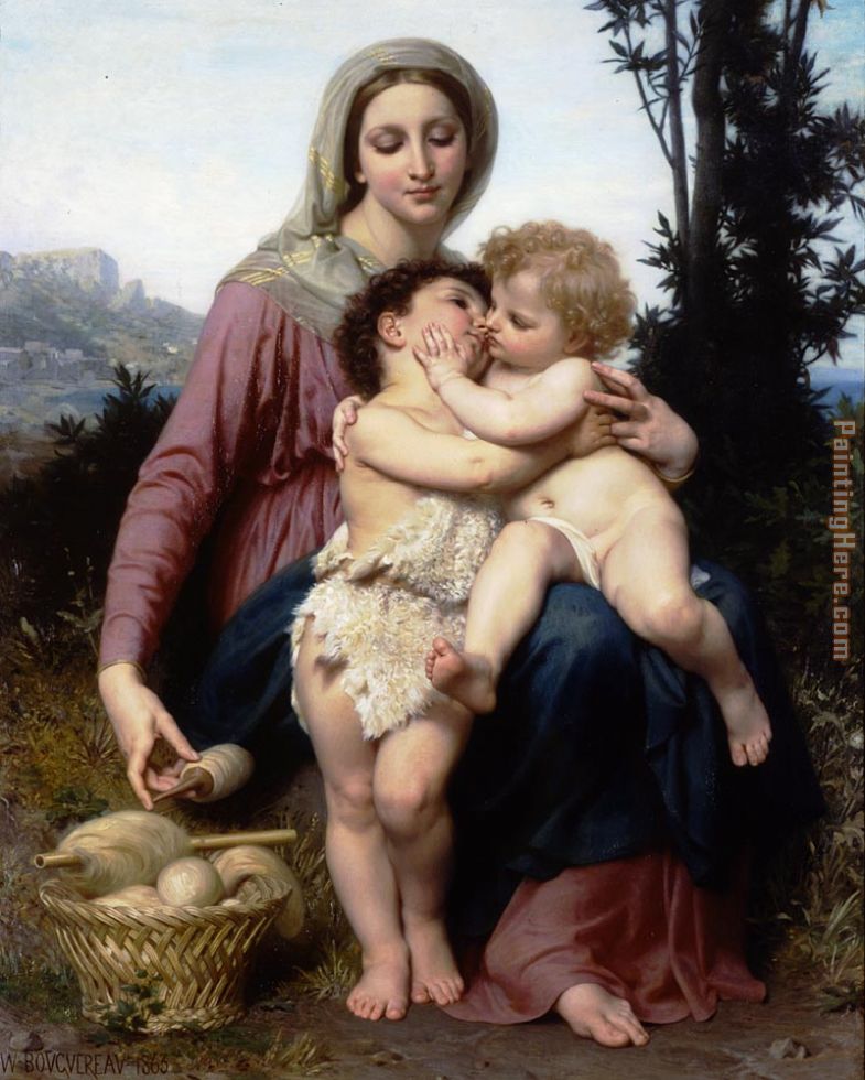 The Holy Family painting - William Bouguereau The Holy Family art painting